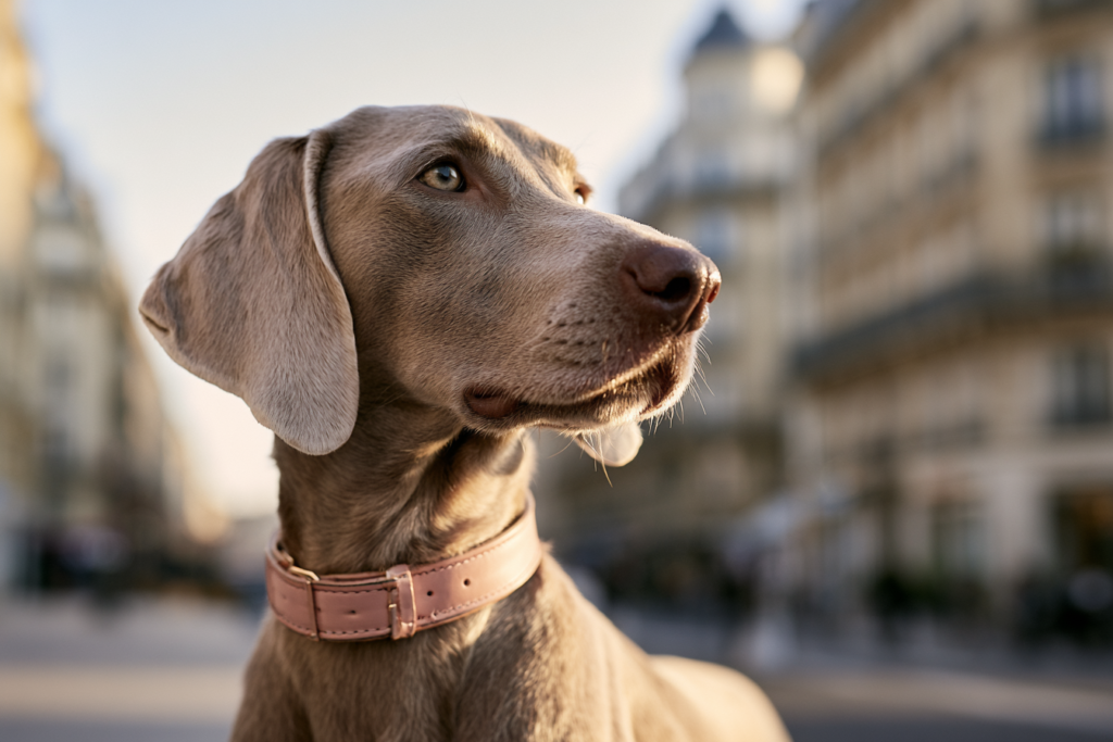 Un collier cuir rose pour chien qui ne passe pas inaperçu