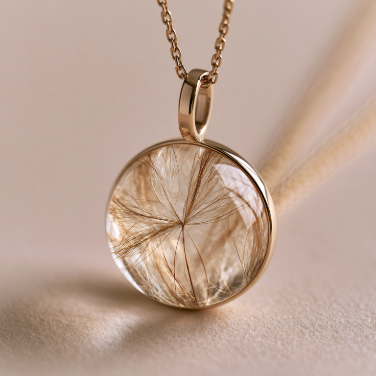 Pendentif Lien Éternel – Bijou Personnalisé avec Poil de Chien