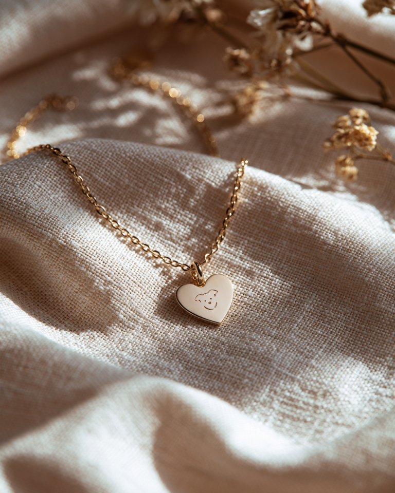 Collier Petit Cœur Compagnon – Bijou Souvenir Chien