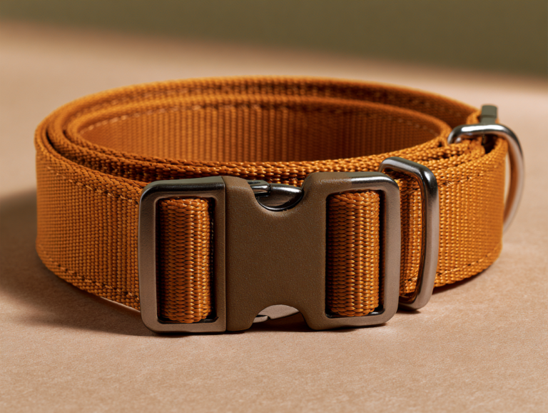 Boucle Collier Chien Robuste – Orange Caramel