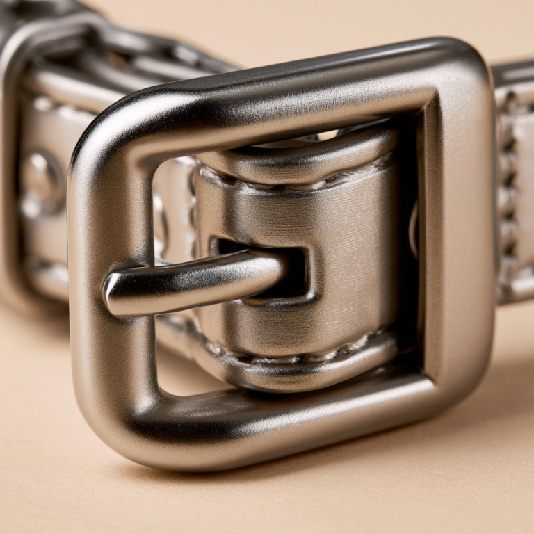 Boucle Collier Chien Métallique – Argent