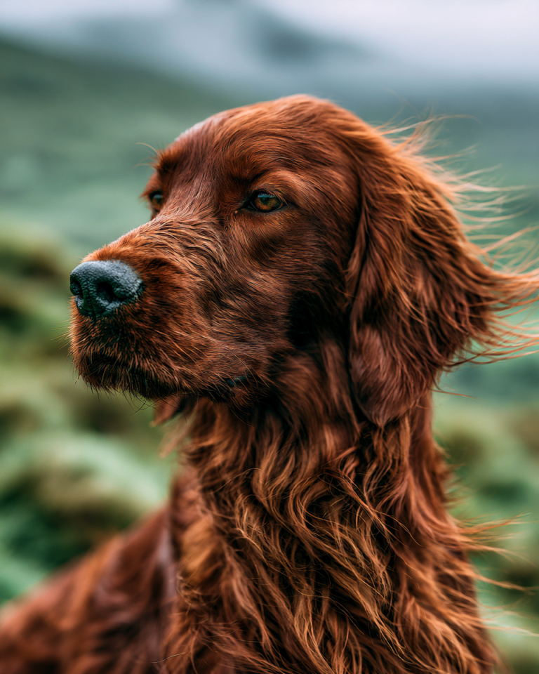 Chasse en Irlande avec son chien – Portrait du Setter Irlandais