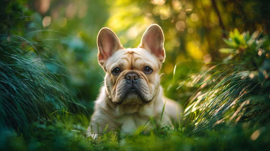 Le caractère du chien fluffy bouledogue français