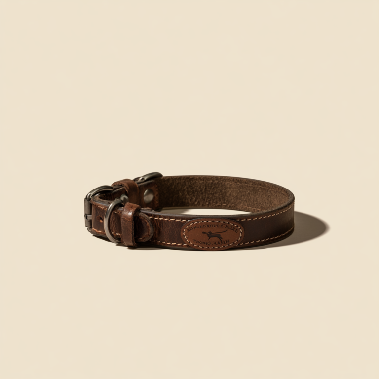 Collier Chien de Chasse Personnalisé en Cuir – Héritage