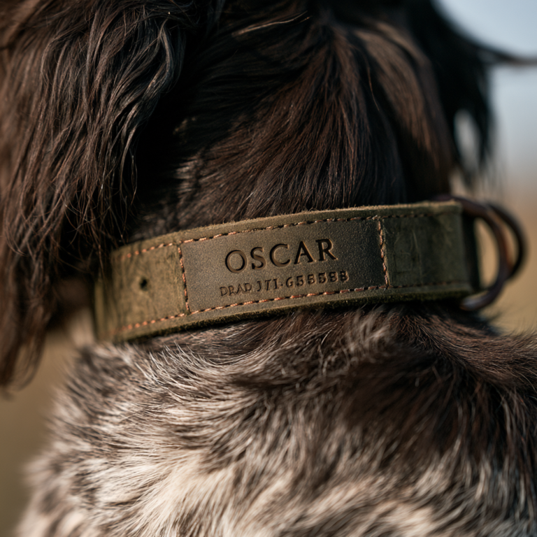 Collier Chien de Chasse Personnalisé – Oscar Kaki