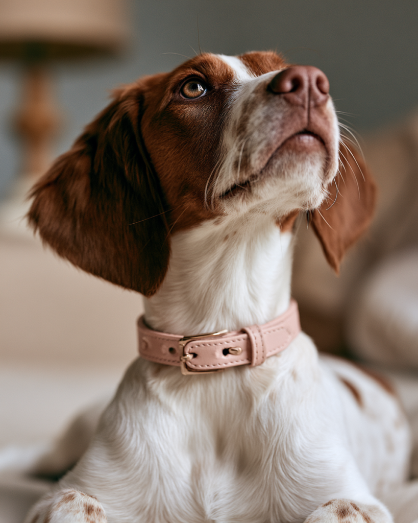 collier chien rose cuir 11