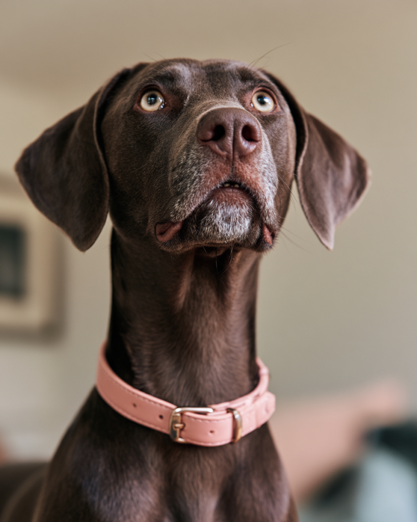 collier chien rose cuir 9
