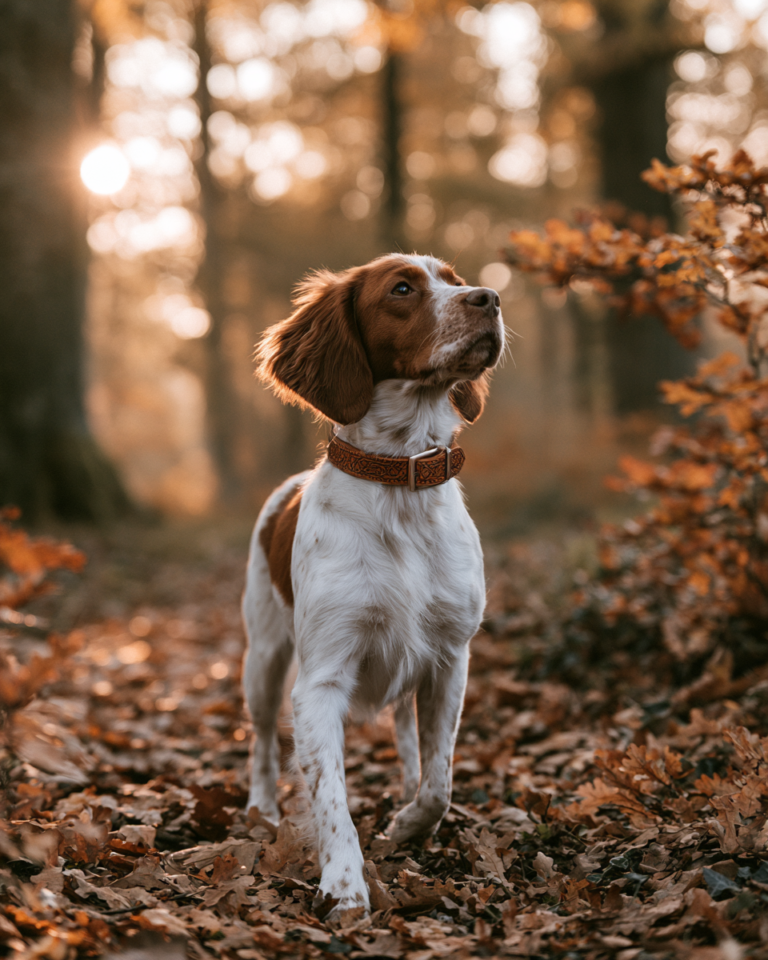 Collier Gravé pour Chien de Chasse – Élégance en Forêt
