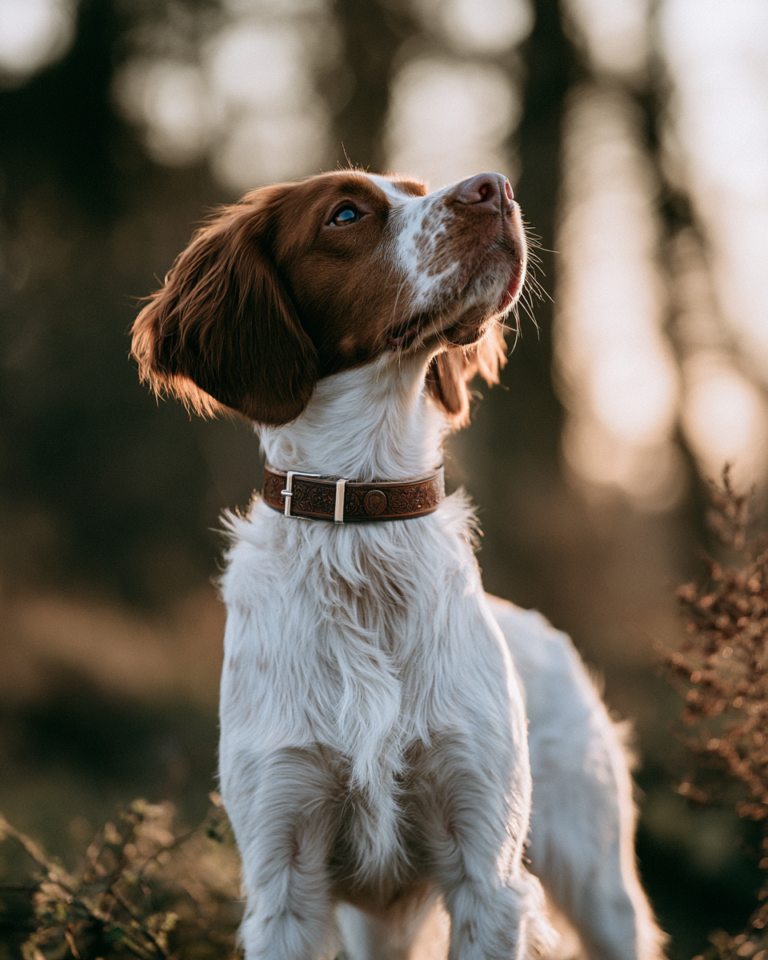 Collier Chien de Chasse Personnalisé – Modèle Forêt